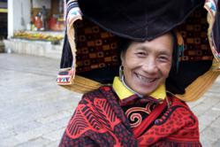 A shopkeeper in Zhongdian, China